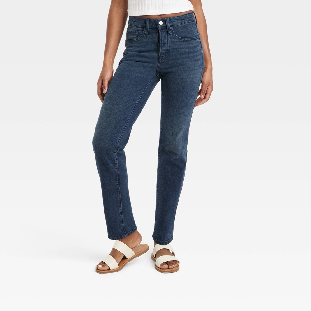 NWT Universal Thread, Midrise 80’s Slim Jeans, Ankle Length, Stretch Dark Wash 4